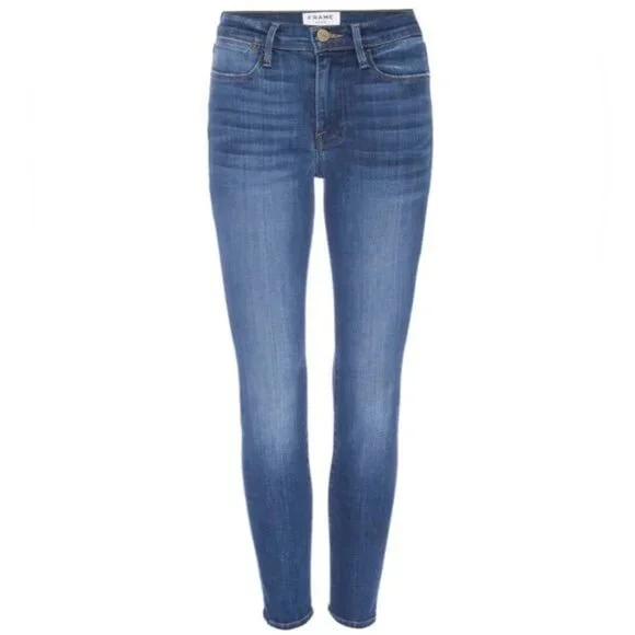 FRAME Denim Le High Skinny Eaton Ave Blue Denim Jeans Size 24